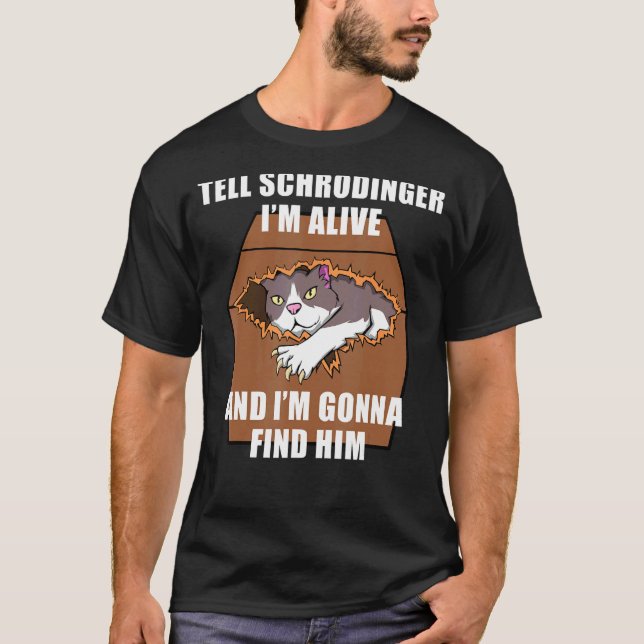 Schrodinger Katt Död & Levande Student Fysik T Shirt (Framsida)