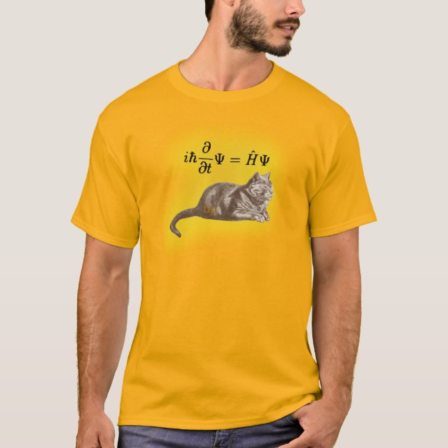 Schrodinger katt t-shirt (Framsida)