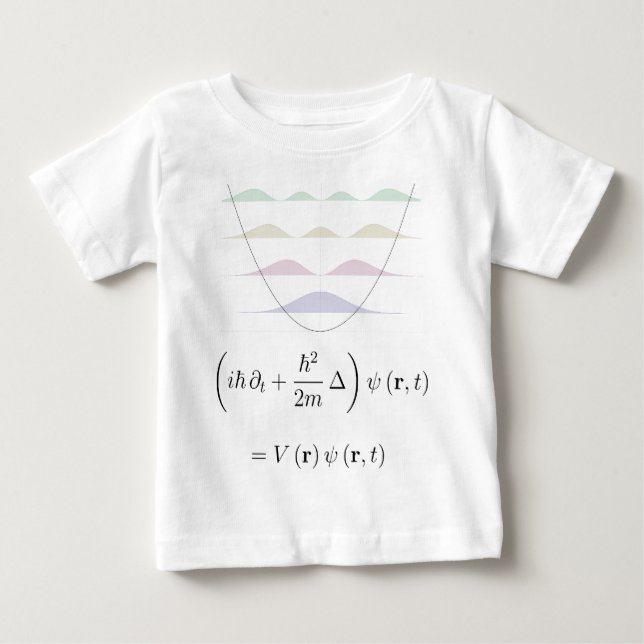 Schrodinger likställande, harmoniskt potentiellt tee shirt (Framsida)