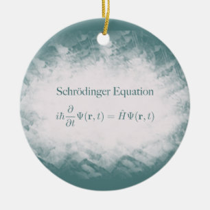 Schrödinger likställandeMath & fysikprydnad Julgransprydnad Keramik