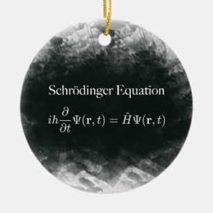 Schrödinger likställandeMath & Quantum fysik Julgransprydnad Keramik