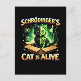 Schrödinger’s Curious Cat Vykort
