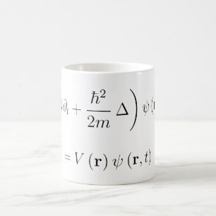 Schrodinger vinkar likställande kaffemugg