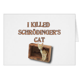 schrodingerkatt hälsningskort
