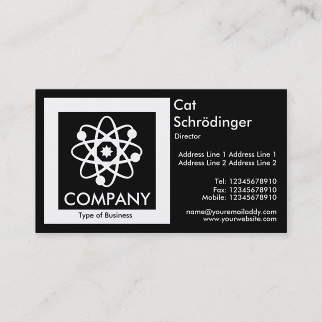 Schrödinger's Cat - Black Visitkort (Framsida)