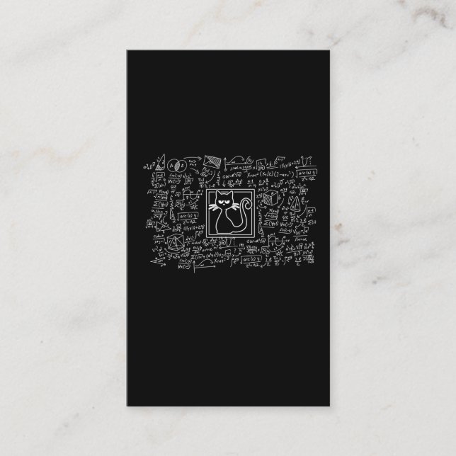 Schrodingers Cat Box Funny Science Nerd Physical Visitkort (Framsida)