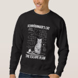 Schrödinger's Cat Escape Plan Funny Science Teache Lång Ärmad Tröja<br><div class="desc">Schrödinger's Cat Escape Plan Funny Science Teacher</div>