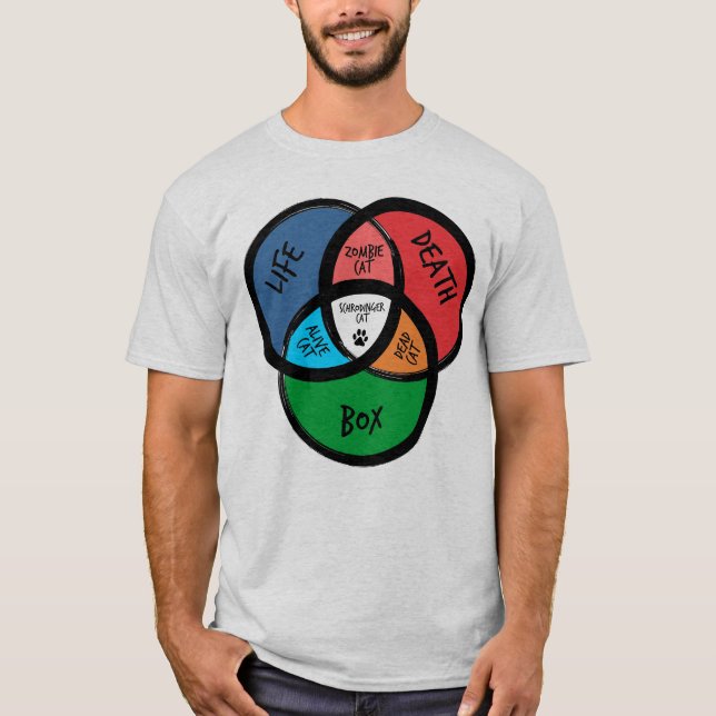 Schrodingers Cat Funny Big Bang Gift T Shirt (Framsida)
