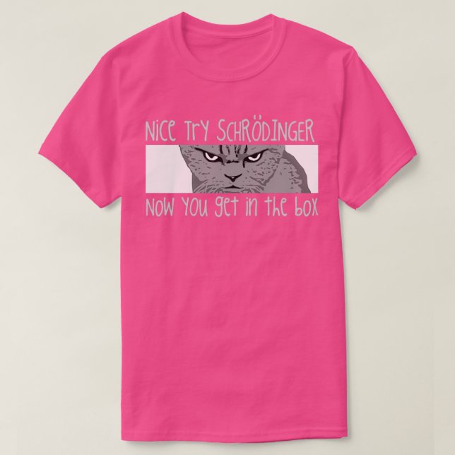 Schrodingers Cat Funny Quantum Physics Science T Shirt (Design framsida)