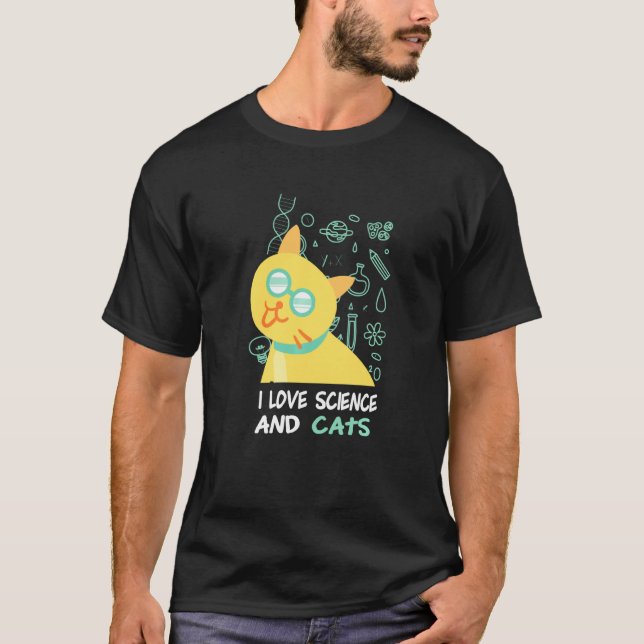 Schrödingers Cat Nerd Physics Scientist T Shirt (Framsida)