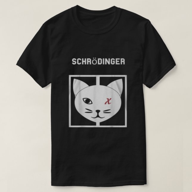 Schrodingers Cat Philosophy T Shirt (Design framsida)
