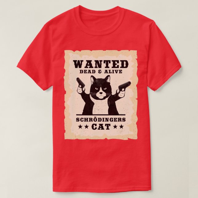 Schrodingers Cat Physics Paradox Quantum Mechanics T Shirt (Design framsida)
