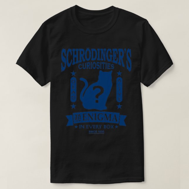 Schrodingers Cat Quantum Mechanics Paradox Geek T Shirt (Design framsida)