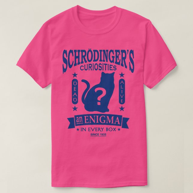 Schrodingers Cat Quantum Mechanics Paradox Geek  T Shirt (Design framsida)
