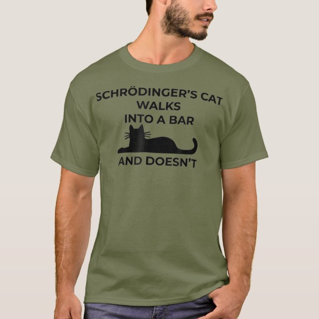 Schrodingers    catFunny PHYSICS T Shirt (Framsida)