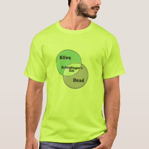 Schrodingers diagram över kattdöd t shirt