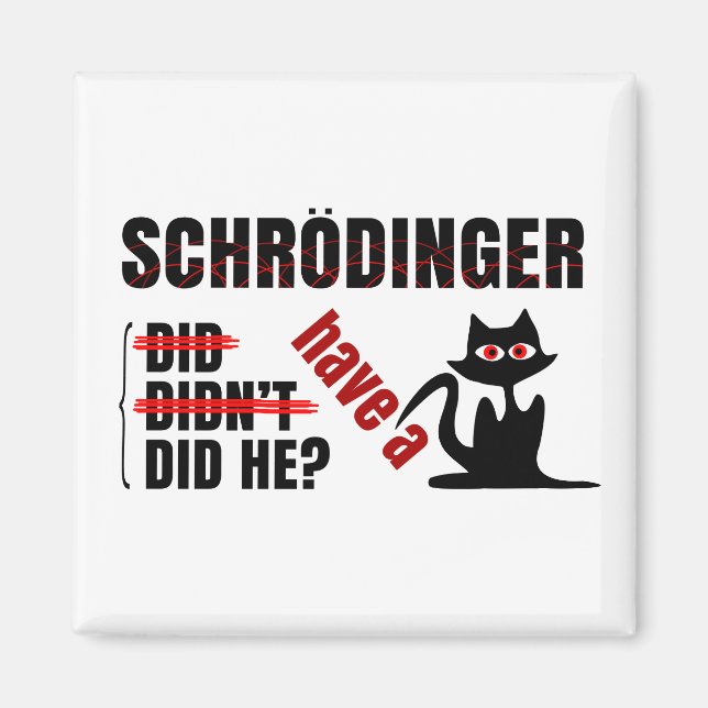 Schrodingers dillema magnet (Framsidan)