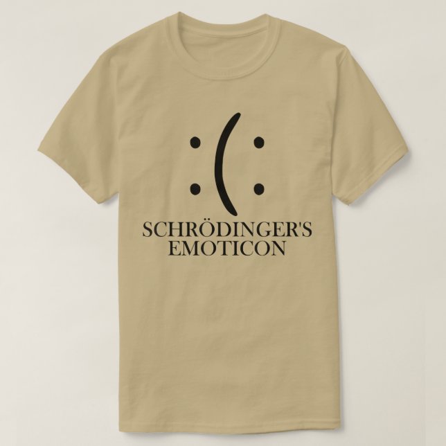 Schrodingers emoticon Physics Science Nerd Smile T Shirt (Design framsida)