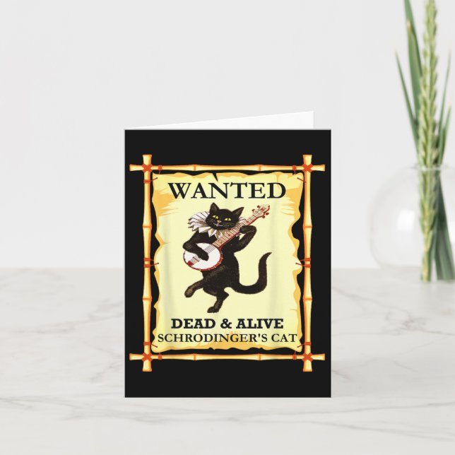 Schrodingers fysikkkkatt quantum Physicist Kort (Framsida)