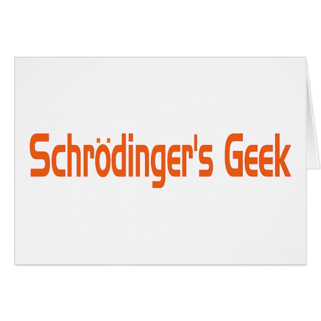 Schrodingers gurka hälsningskort (Framsidan Horizontal)