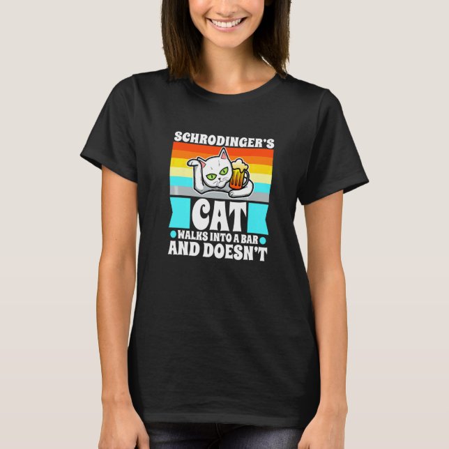 Schrödingers katt 1 t shirt (Framsida)