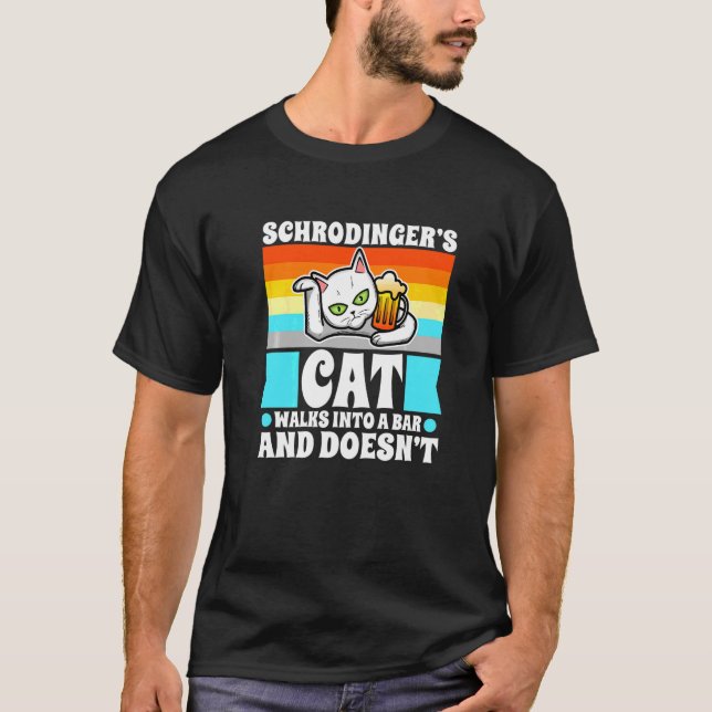 Schrodingers katt 1 t shirt (Framsida)