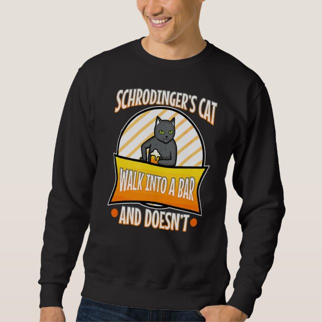 Schrodingers katt 4 lång ärmad tröja (Framsida)