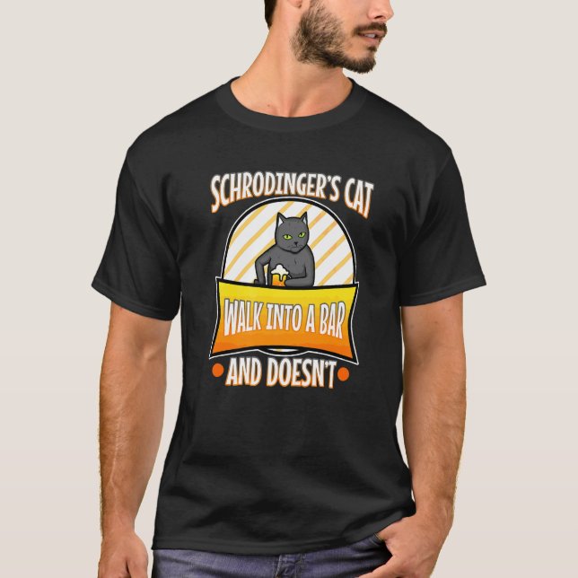 Schrödingers katt 4 t shirt (Framsida)