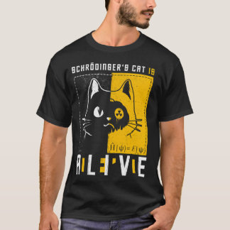 Schrodingers katt är död och levande kvantfysik t shirt