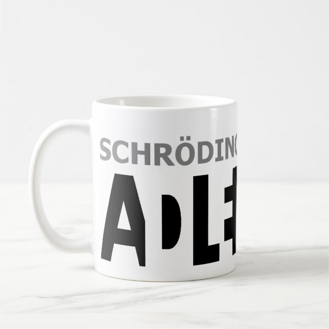 Schrödingers katt är??? kaffemugg (Vänster)