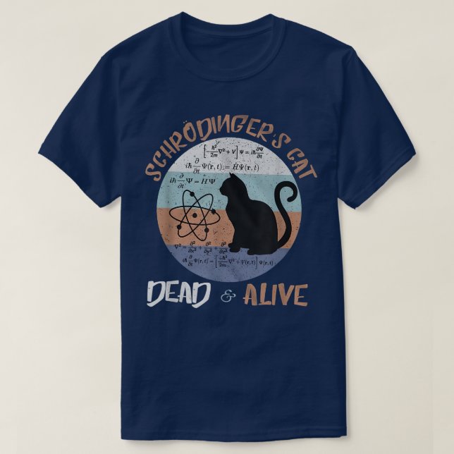 Schrodingers katt är levande död, Paradox Science  T Shirt (Design framsida)