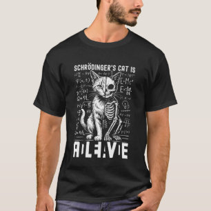 Schrödingers katt död och levande Fysik Långärmad T Shirt