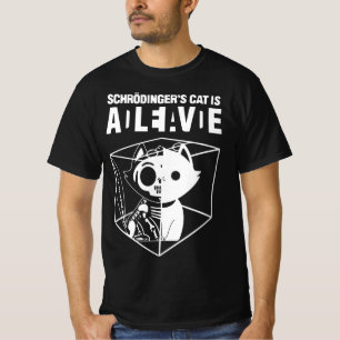 Schrodingers katt, finare vetenskapskatt död och t shirt