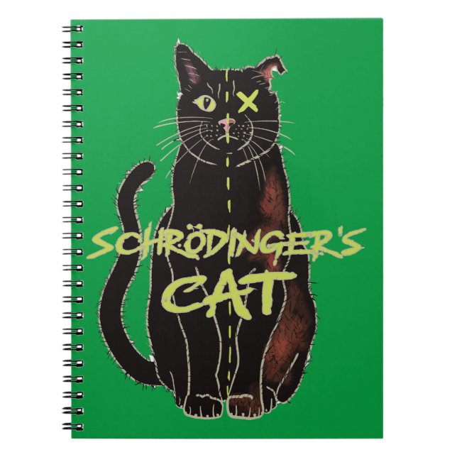 Schrodingers katt Funny Physics Anteckningsbok (Framsidan)