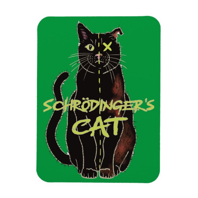 Schrodingers katt Funny Physics Magnet (Vertikal)