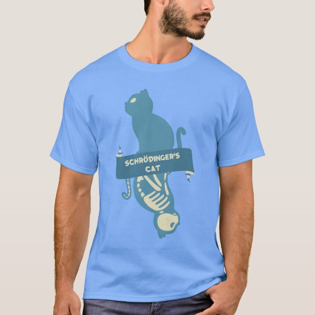 Schrödingers katt fysik schrödinger t shirt (Framsida)