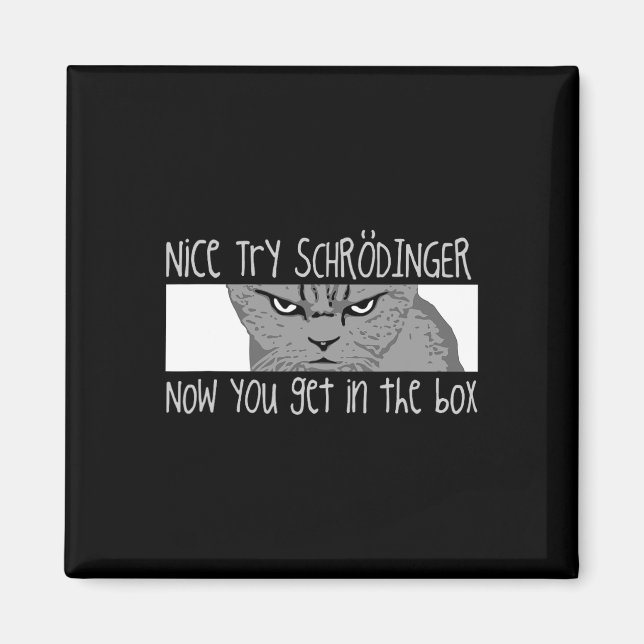 Schrodingers katt - fysiker magnet (Framsidan)