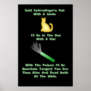 Schrodingers katt Limerick Poster