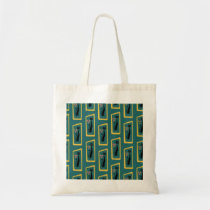 Schrödingers katt Mid Century Modern mörk blått Tygkasse