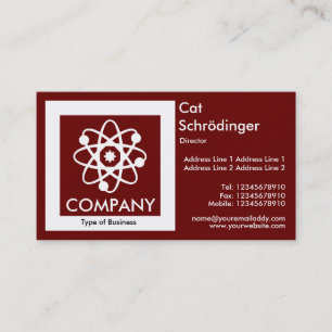 Schrödingers katt - Mörk Red Visitkort