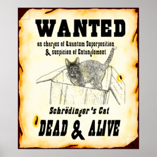 Schrodingers katt "önskade" affischen poster