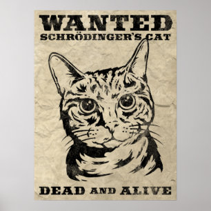 Schrodingers katt önskade dead eller vid liv poster