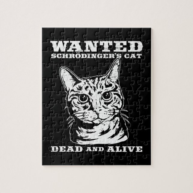 Schrodingers katt önskade dead eller vid liv pussel (Vertikal)