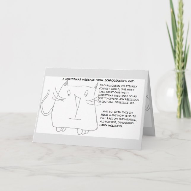 Schrodingers katt: politiskt korrekt jul kort (Framsida)