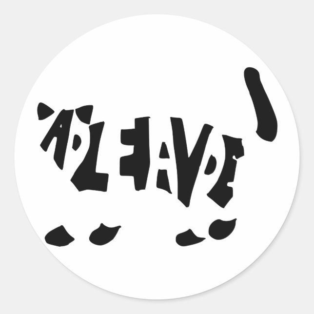 Schrödingers katt runt klistermärke (Framsida)