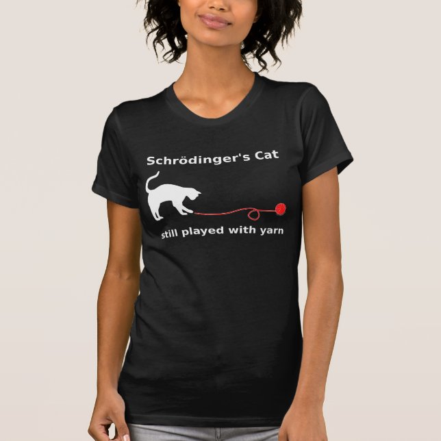 "Schrödingers katt" skjorta (mörk) Tee (Framsida)