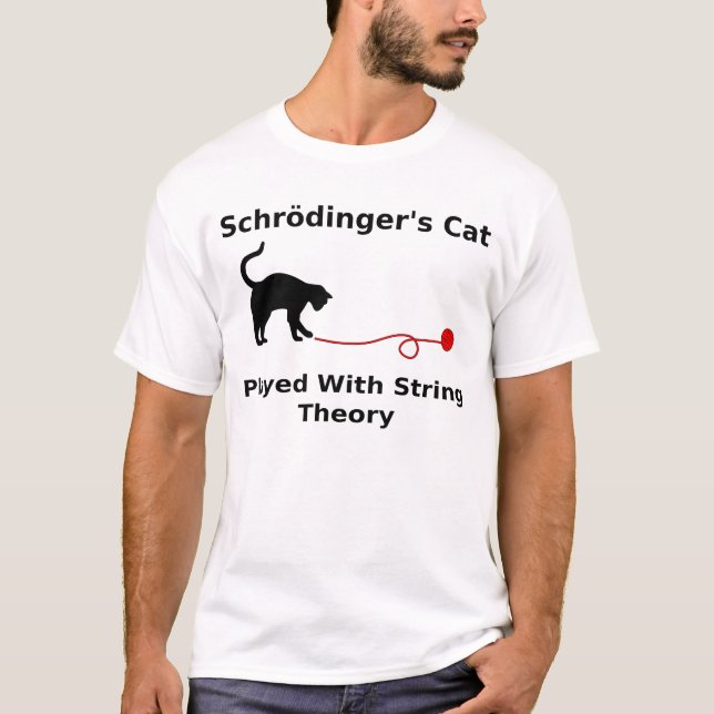 Schrödingers katt som lekas med, stränger teori tee (Framsida)
