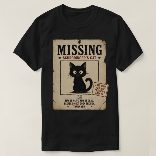 SCHRÖDINGERS KATT T SHIRT (Design framsida)