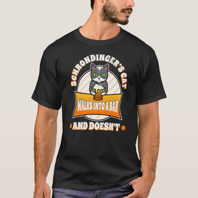 Schrodingers katt t shirt (Framsida)