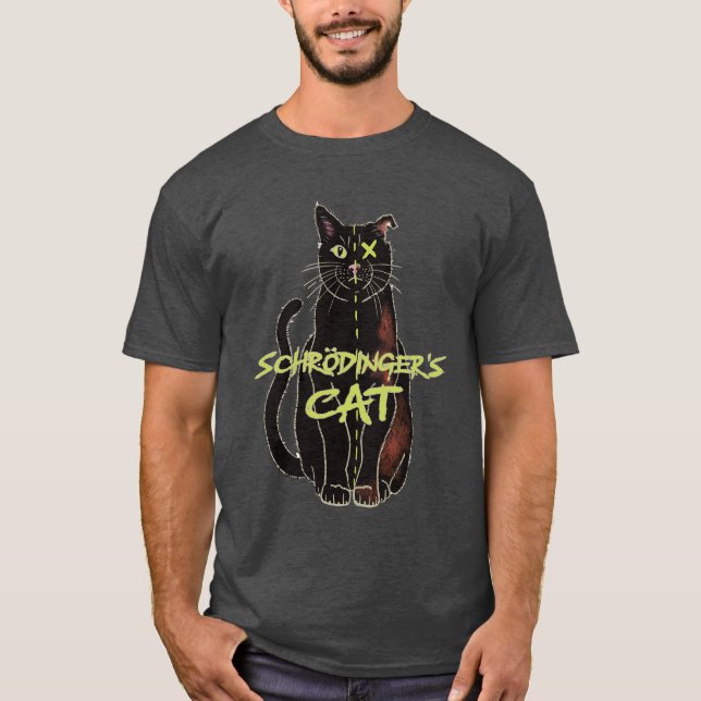 Schrodingers katt T-Shirt - Physics Gift (Framsida)